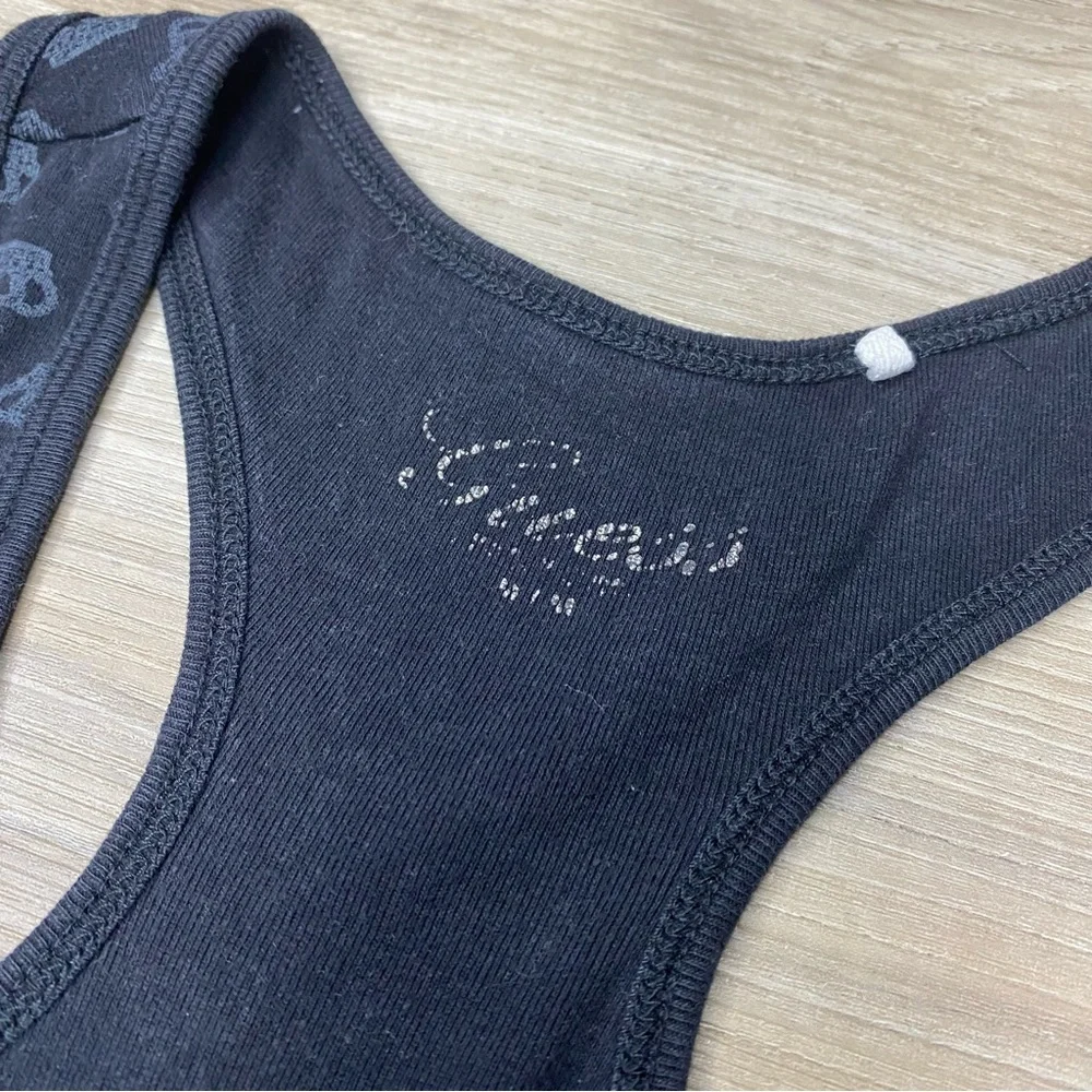 GUESS Y2K Rhinestone Crown Ribbed Tank Top - Picture 4 of 11
